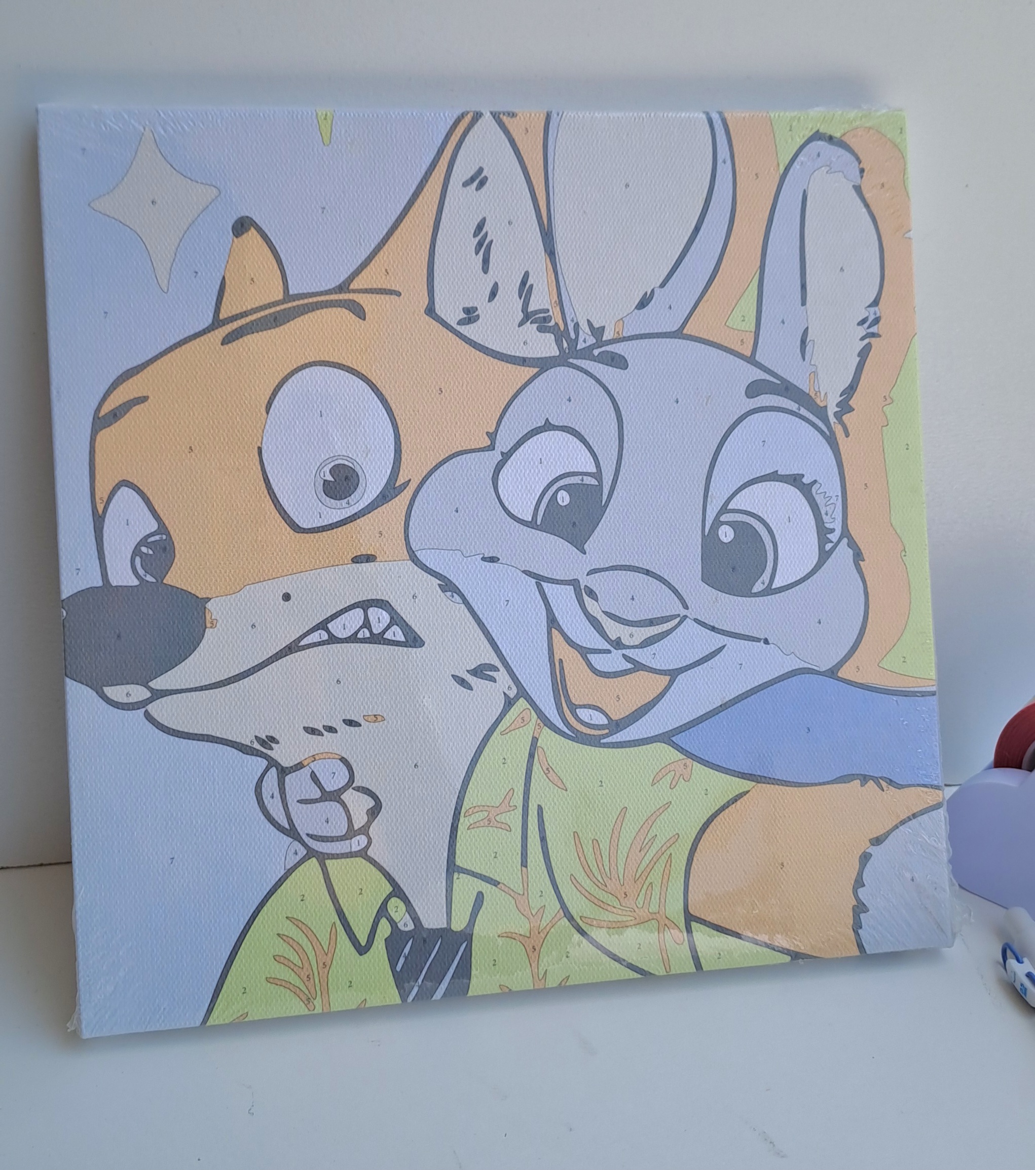 بوم نقاشی نیمه آماده با تمام لوازم طرح زوتوپیا