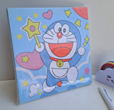 بوم نقاشی نیمه آماده با تمام لوازم طرح دورایمون