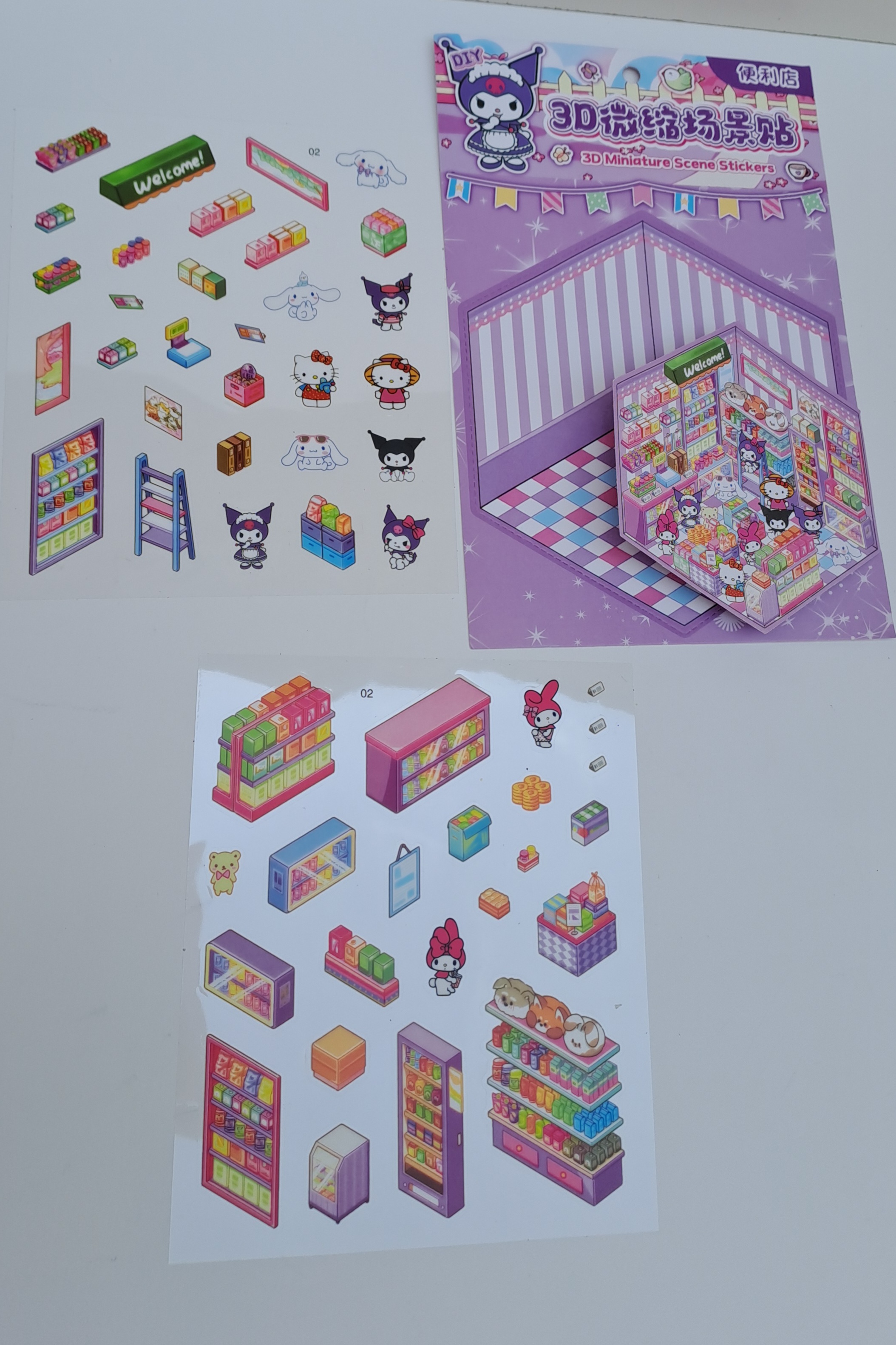 استیکر چیدمان سه بعدی کرومی